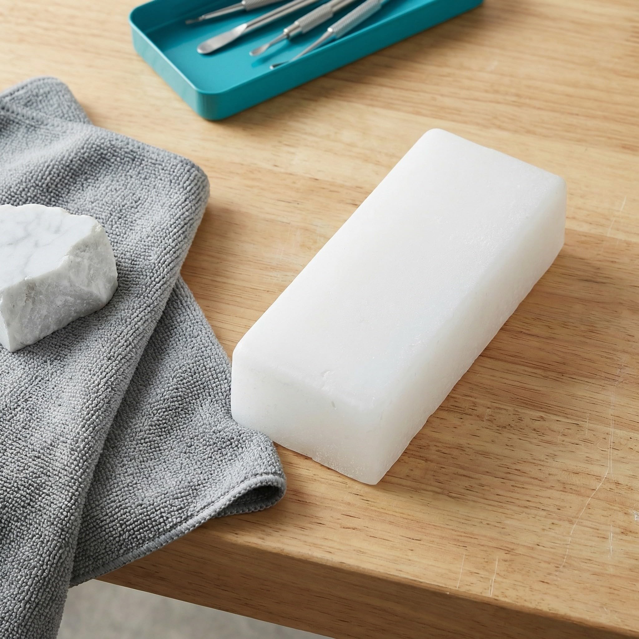 Sosoport 4 Piezas Cera para Pulir Mármol y Piedra de Color Claro Que Restaura Brillo Natural y Repele Polvo y Manchas para Uso Comercial y Residencial