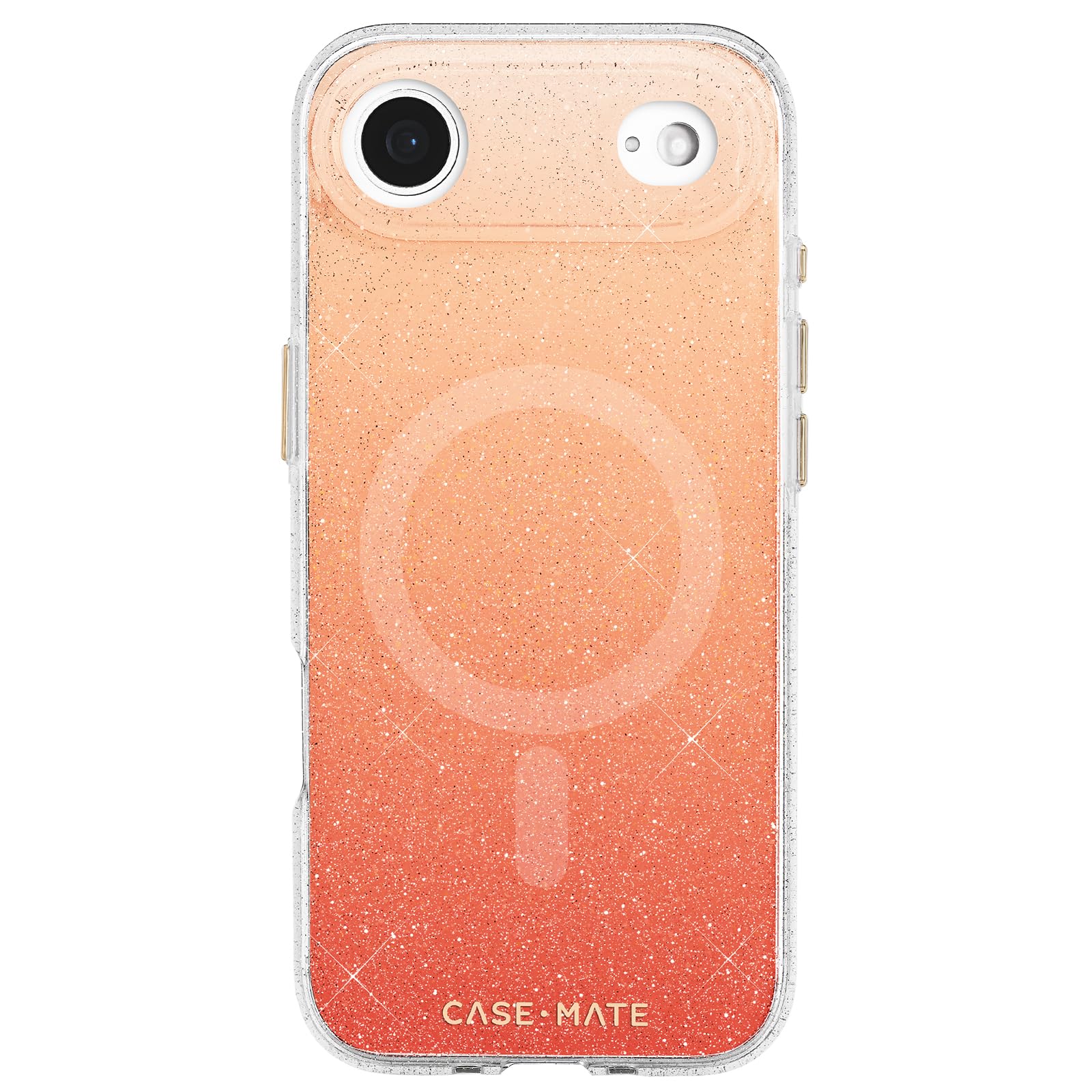 Case-Mate iPhone Air Case [Compatible with MagSafe] - Stylish Sparkly Phone Case with 12ft Drop Protection - Premium Magnetic Cover for iPhone Air - Twinkle Orange Ombre