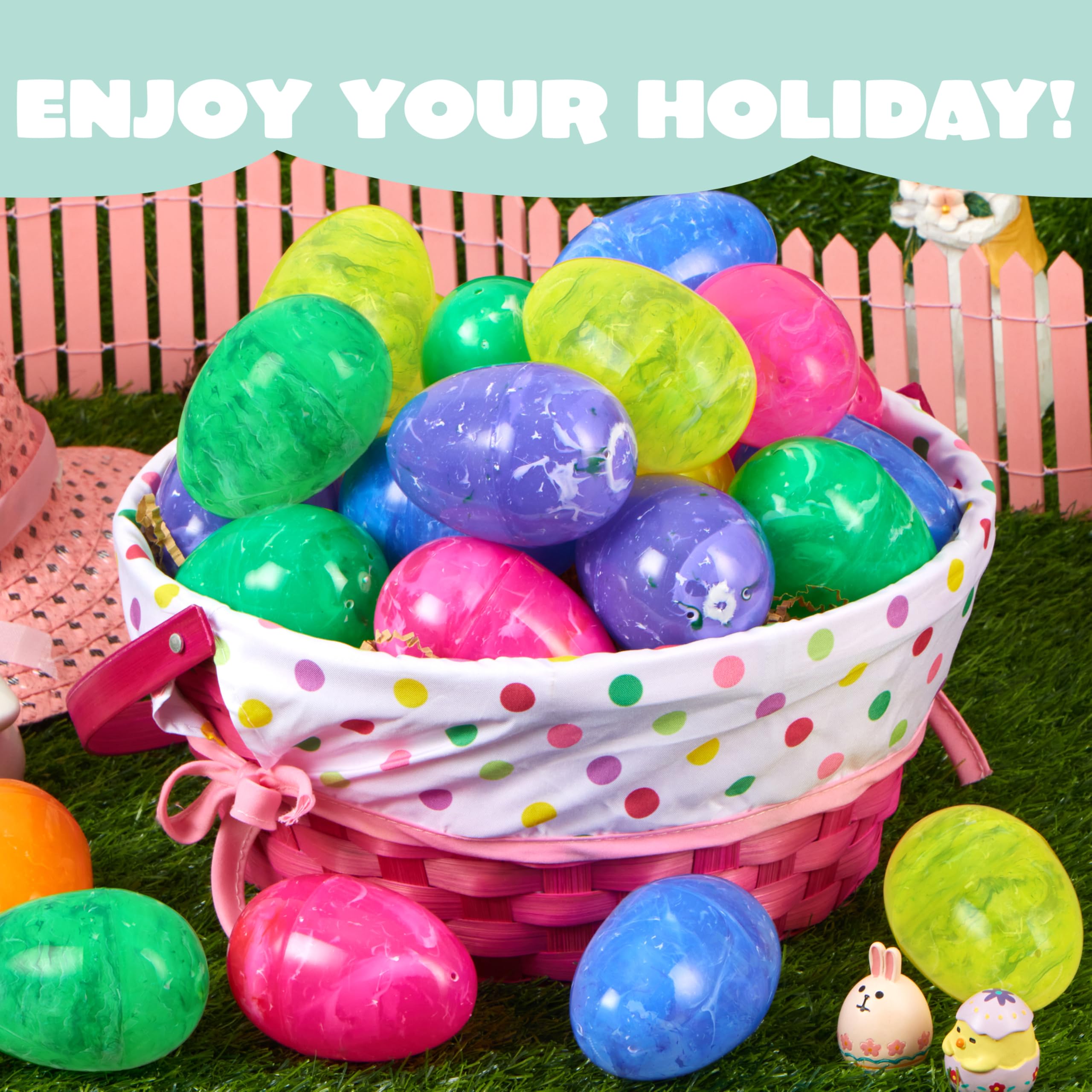 JOYIN 30 PCs Gemalt Jumbo Große Schillernde Ostereier für Kinder Korb Stuffers Füller, Ostern Jagd Spiel, Spielzeug Füllen Leckereien und Ostern Thema Party Favor