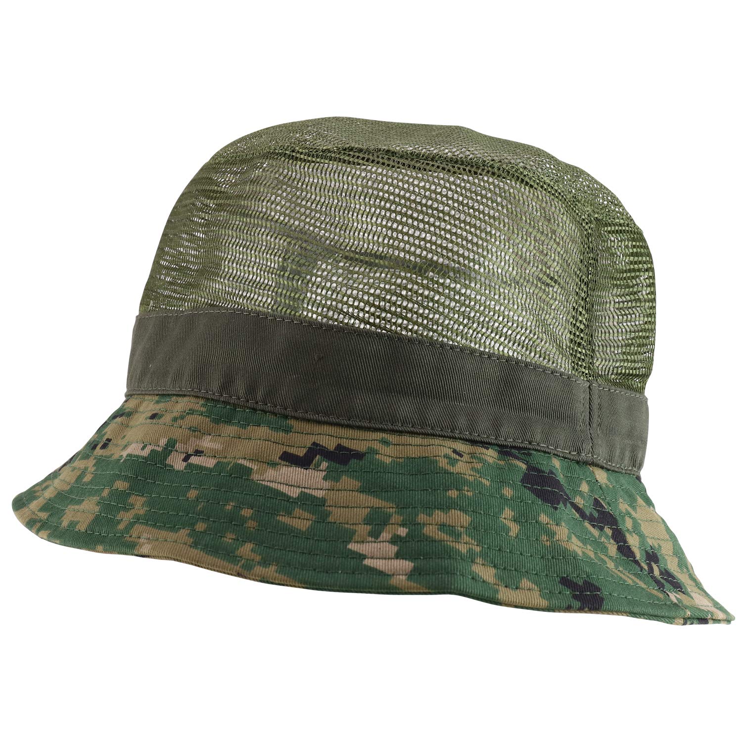 Armycrew Cool Mesh Crown Outdoor Fisherman Bucket Hat - MCU - S-M