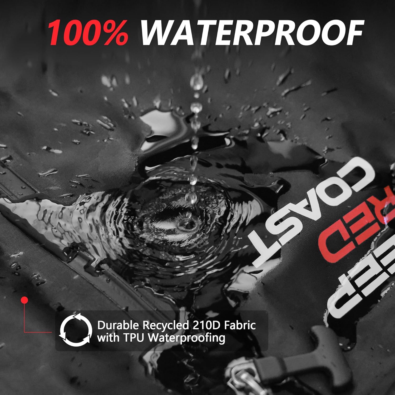 Vacuum Bags for Travel with Pump, 12GAL Compression Packing Cubes with Adjustable Shoulder Strap, IP68 Reusable Vacuum Packing Cubes for Luggage, Backpack, Suitcase, Yoga, Swim, Beach - Image 5