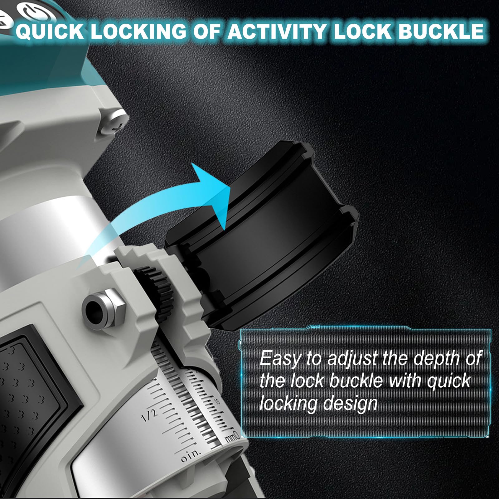 akku Makita 18V Oberfräse und bürstenloser Holztrimmer, 800W, mit 16 Stück 1/4" Hartmetall Fräser Set (ohne Akku & Ladegerät)