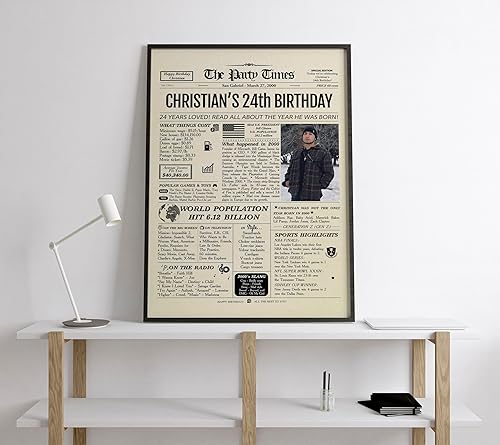 Miniatura 5 de TICKLIF Decoraciones de fiesta de cumpleaños personalizadas para ella, él, niña, niño, niño, niño, hijo, hija, póster personalizado con nombre,