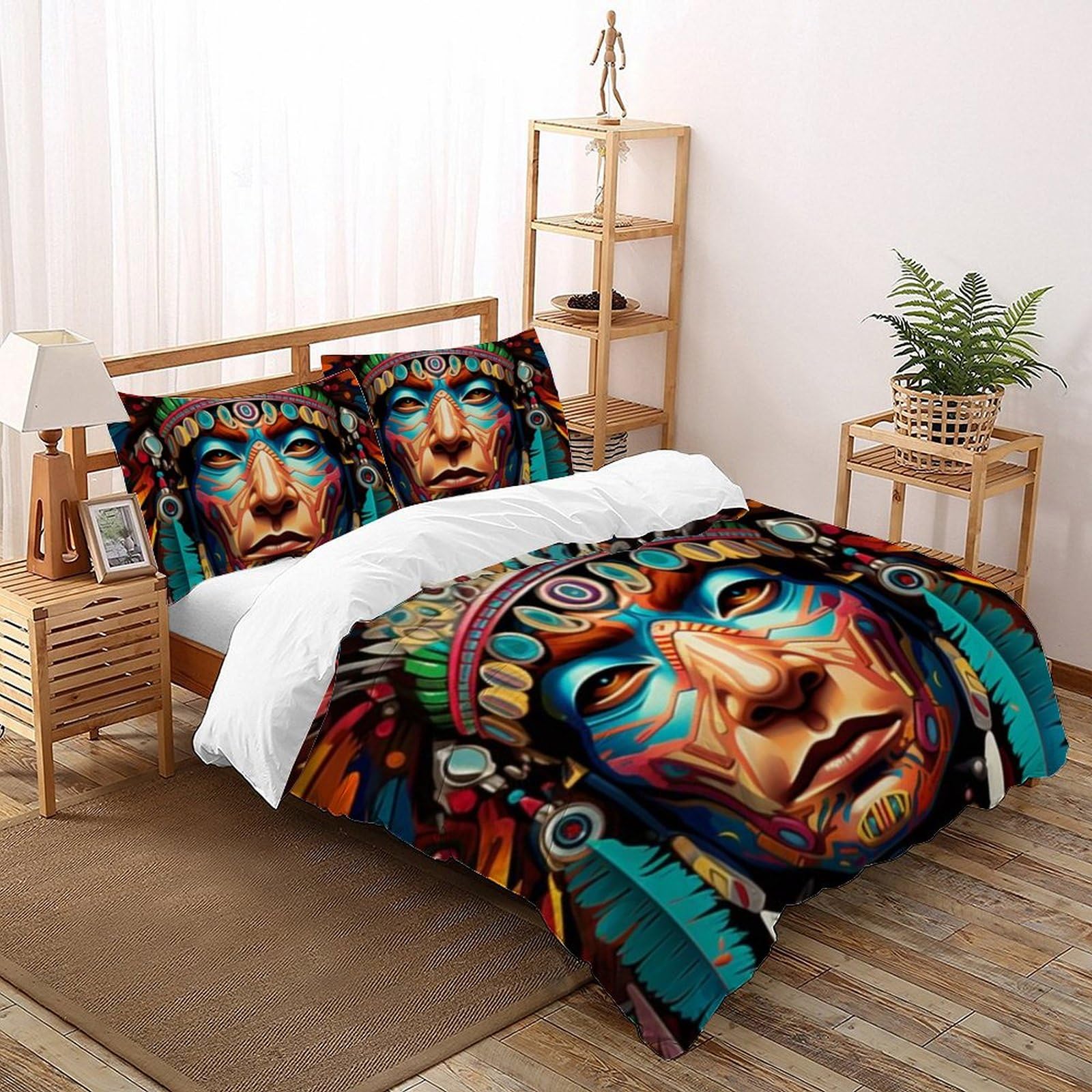 Housse de couette King zippée en microfibre 3D anti-pli pour filles 220x240