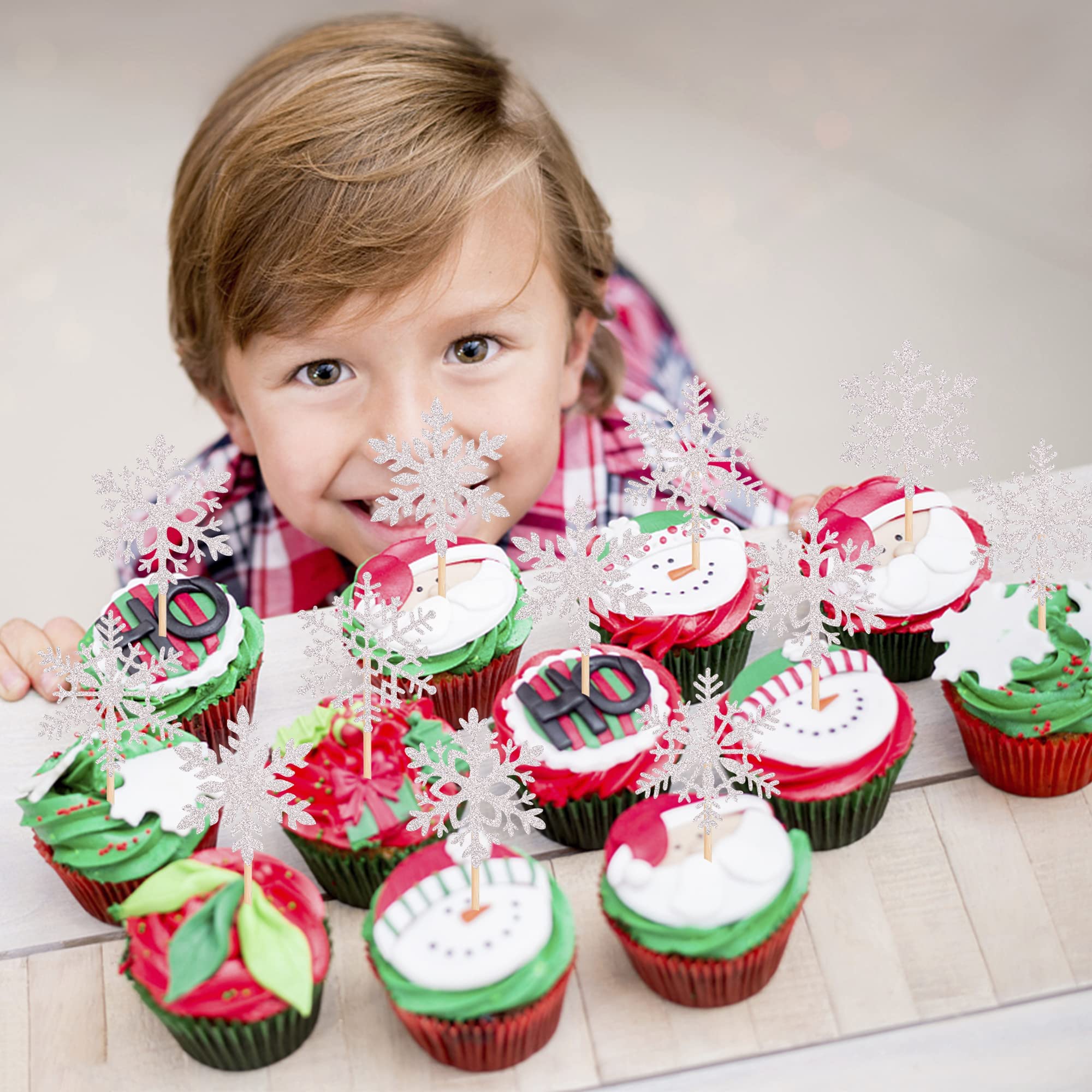 Décorations De Cupcakes Flocon De Neige : Décorations De