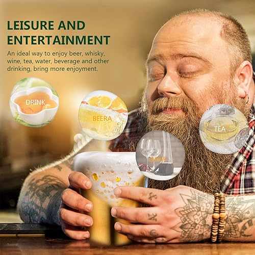 Miniatura 5 de GANAZONO Taza dorada de acero inoxidable para beber, agua, vino, whisky, vasos de metal para vino, agua, café, té