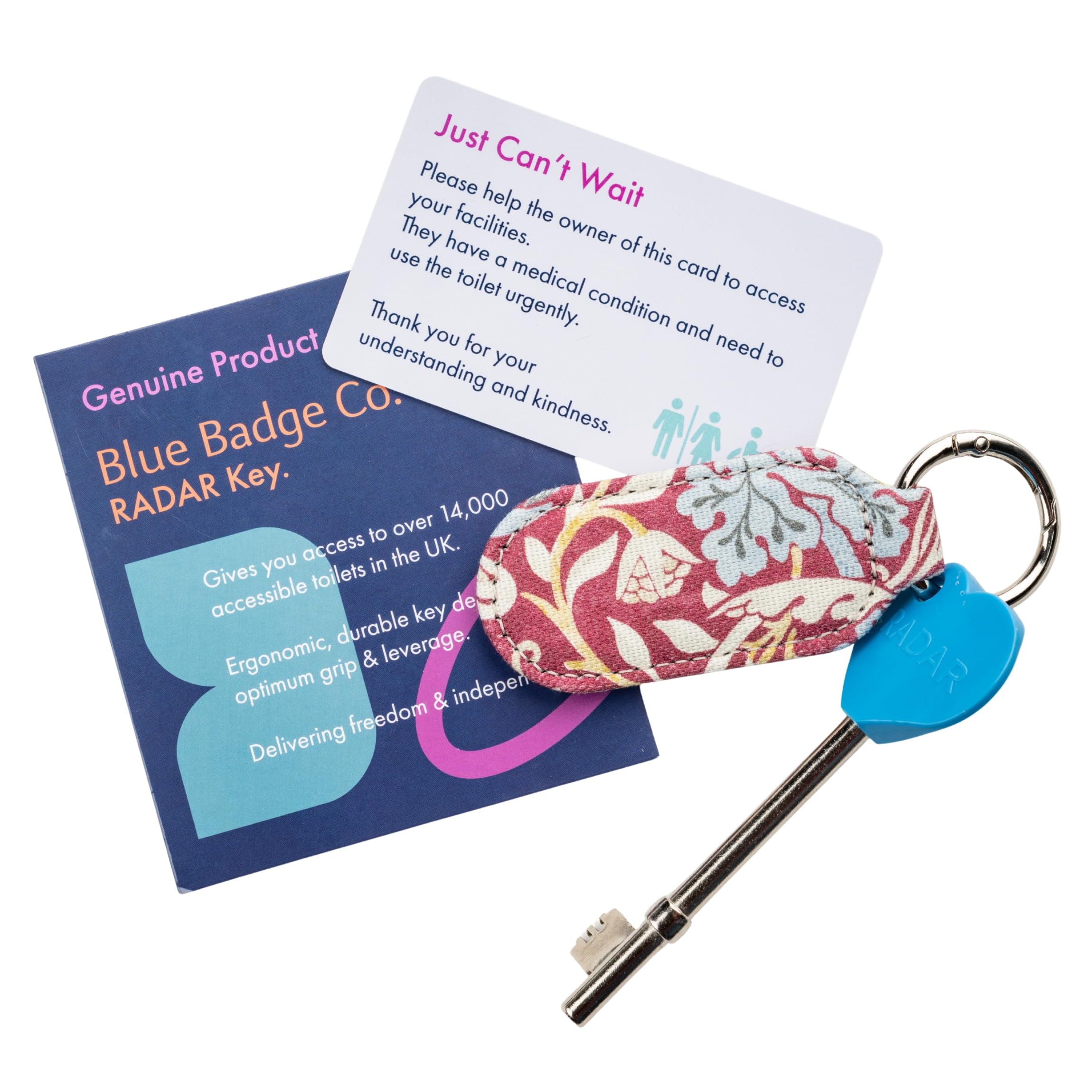 Official & Genuine Radar Disabled Toilet Key with William Morris