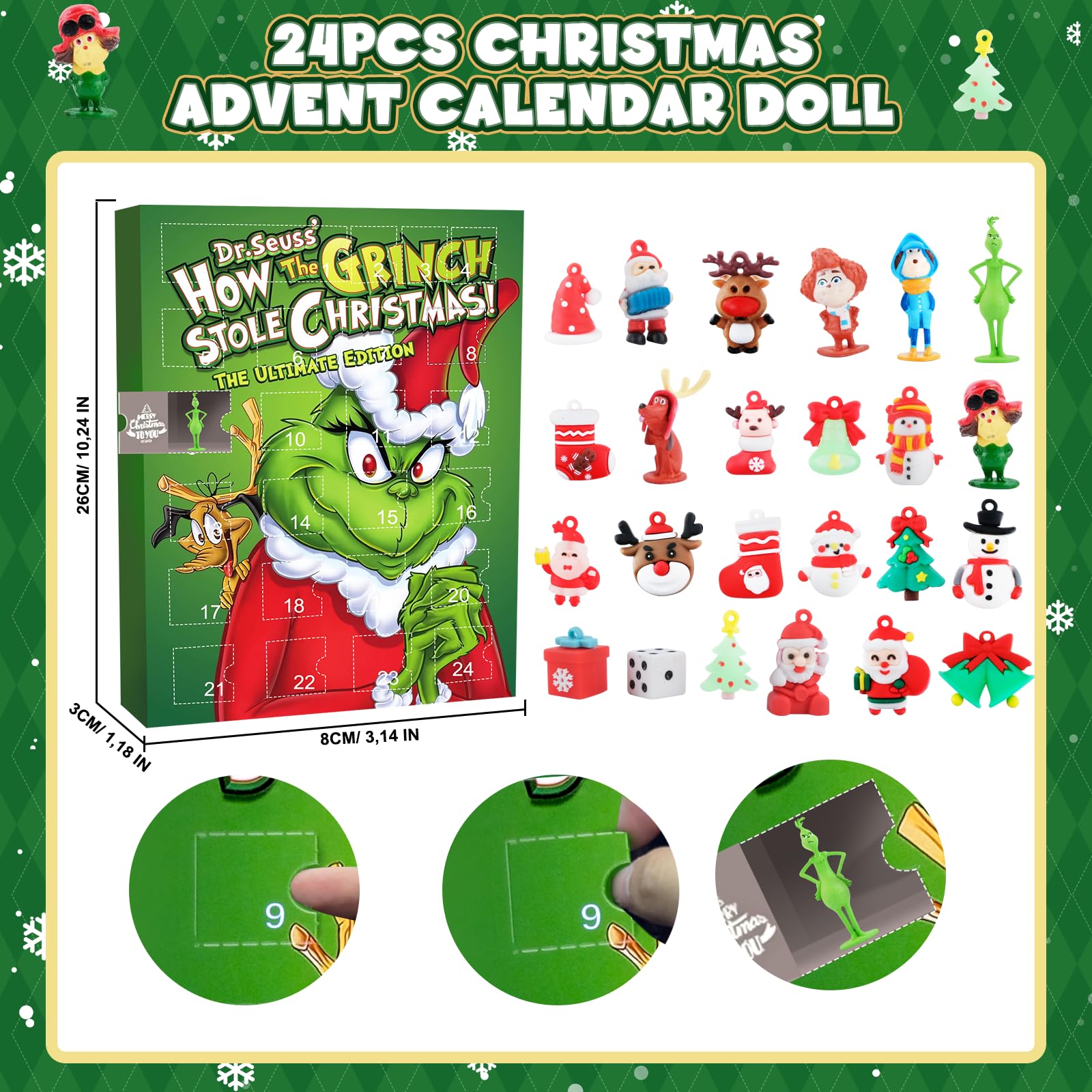 Advent Calendar 2025 Kids, 24 Day Elf Figures Doll Christmas Countdown Calendar 2024 - Image 2