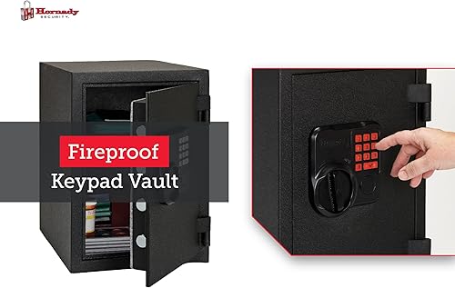 Miniatura 5 de Hornady Caja fuerte ignífuga para armas y objetos de valor con entrada de teclado, asegura tus armas de fuego, dinero en efectivo, documentos, joyas