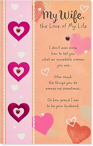 Miniatura 4 de American Greetings Tarjeta de San Valentín para esposa (Luckiest Guy Ever)