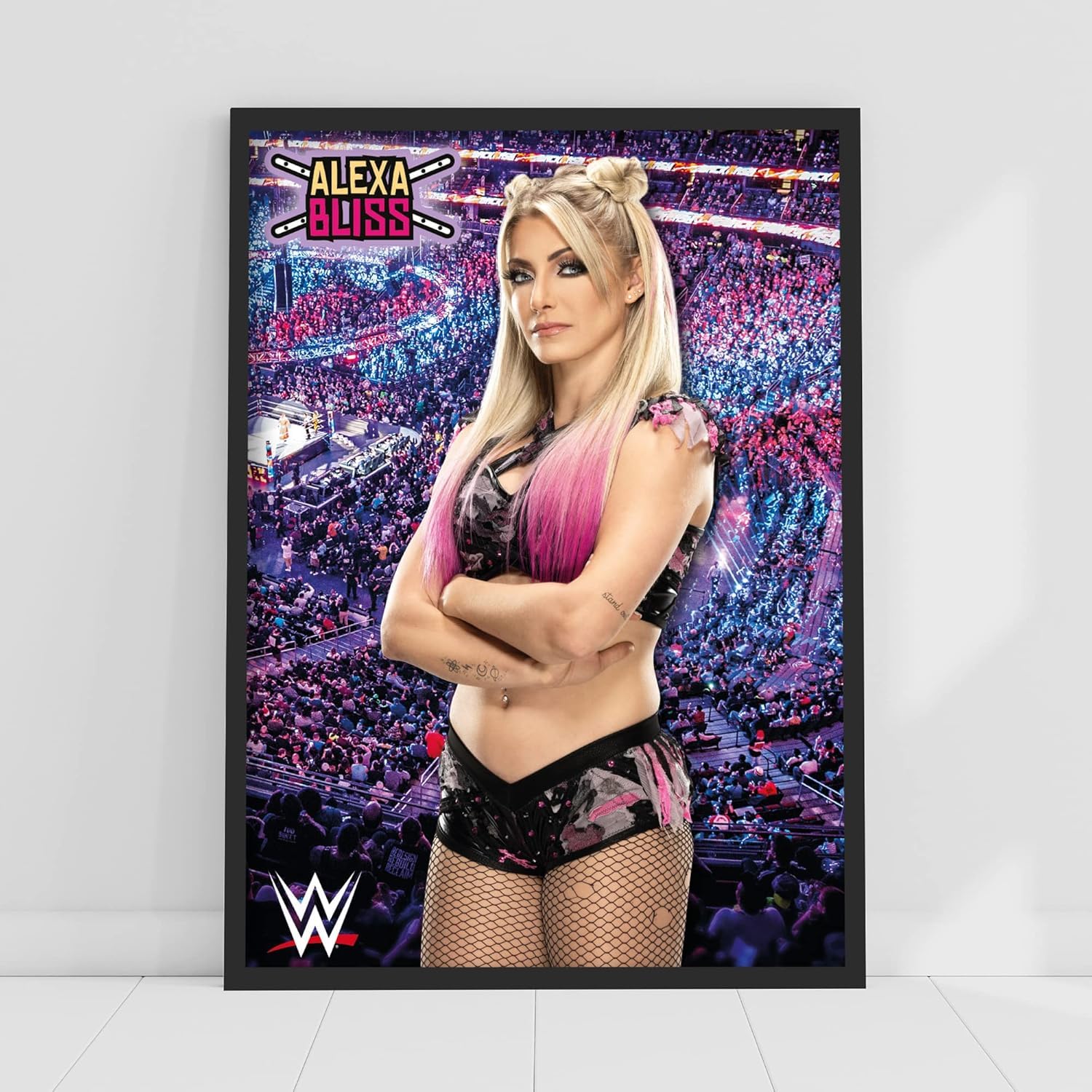 Themed WWE Print - Alexa Bliss Crowd Poster Wrestling Wall Art (A3-29.7cm x 42cm)