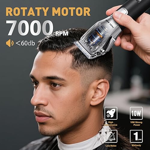 Miniatura 2 de FADEKING Cortapelos profesionales para hombres, cortapelos inalámbricos y recortadora de barba para hombres, cortadora de barbero profesional para