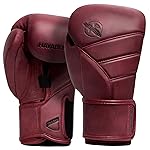 Hayabusa T3 LX Leather Boxing Gloves Men and Women for Training Sparring Heavy Bag and Mitt Work - Crimson, 12 oz