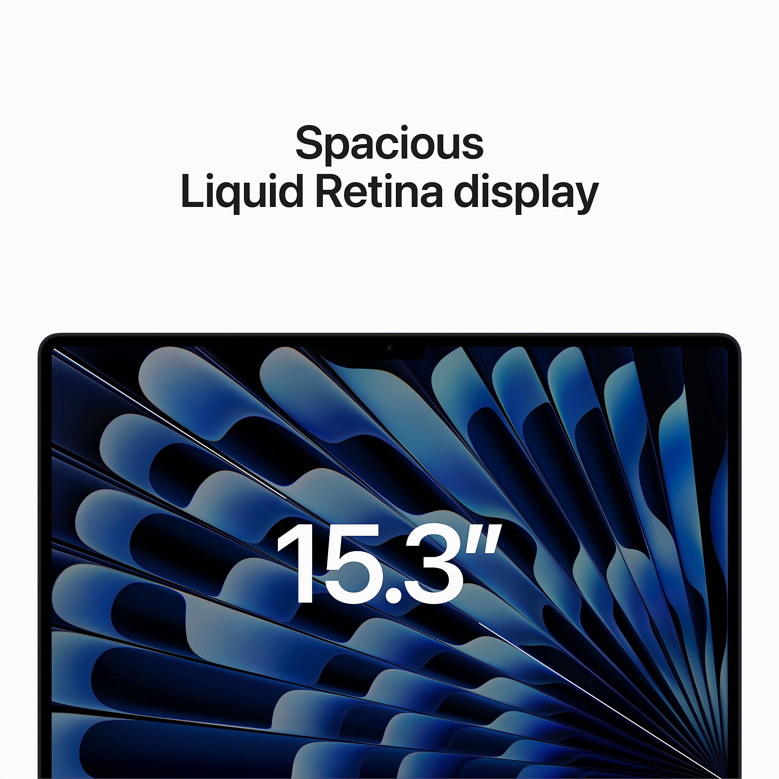 Apple 2023 MacBook Air (de 15 polegadas, Processador M2 da Apple com CPU 8‑Core e GPU 10‑Core, 8GB Memória unificada, 256 GB) - Azul-Nocturno — view 3