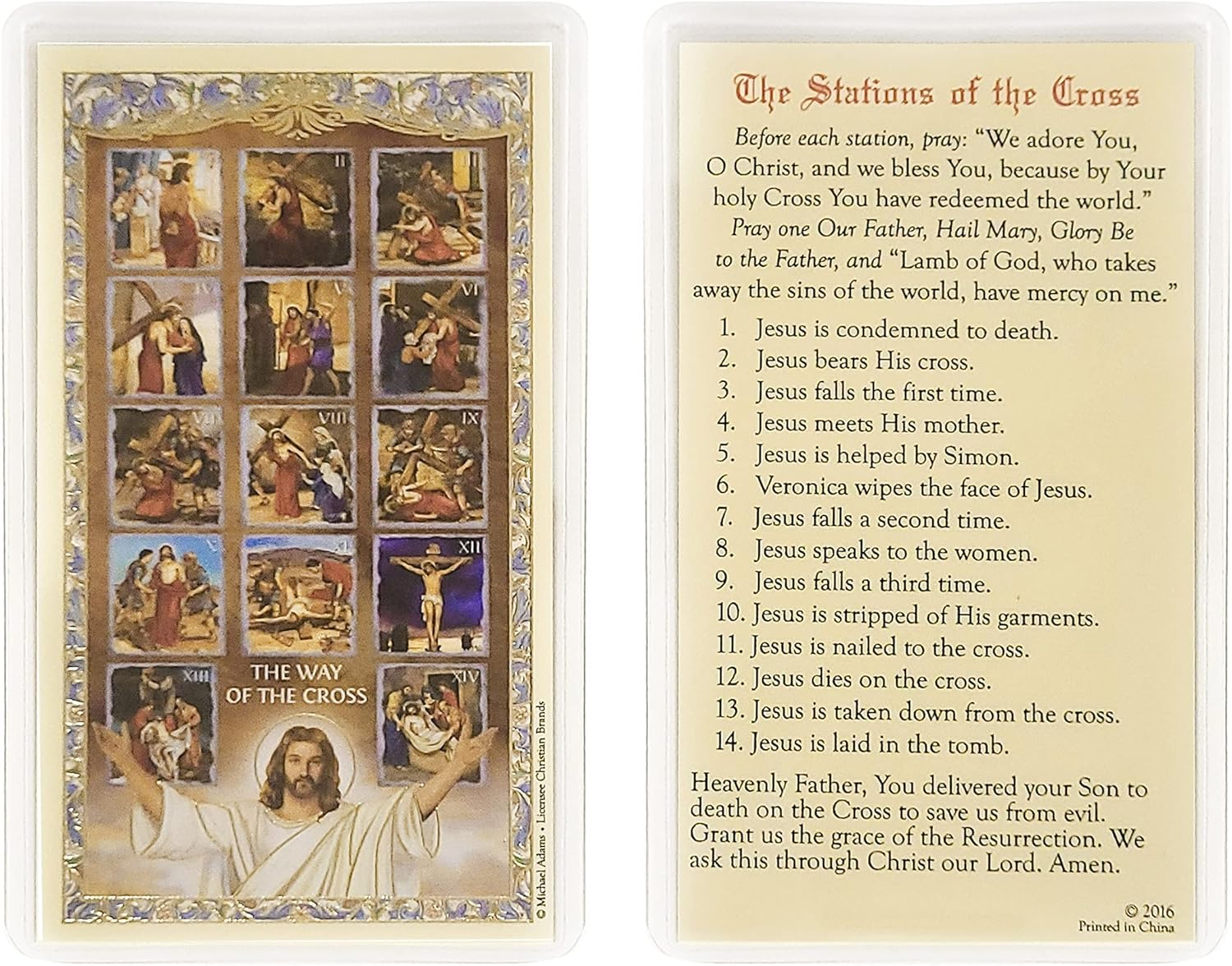 Buy Elysian Gift Shop Catholic Stations of the Cross Lanten Holy Prayer ...