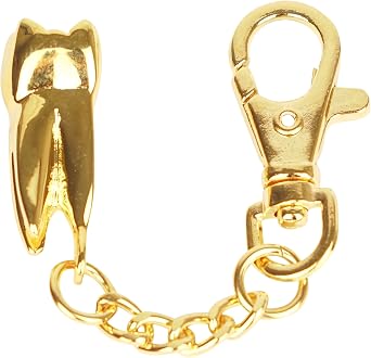 Novelty Gold Plated Dental Molar Teeth Keychain Gag Gift