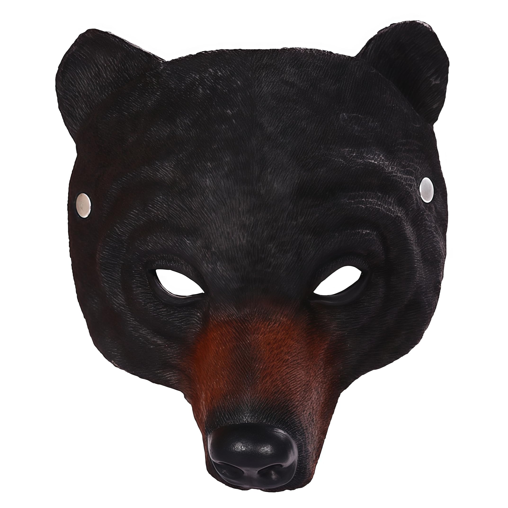 NewL Halloween 3D Animal Half Face Mask Masquerade Party Cosplay Costume for Women and Men (Black Bear)