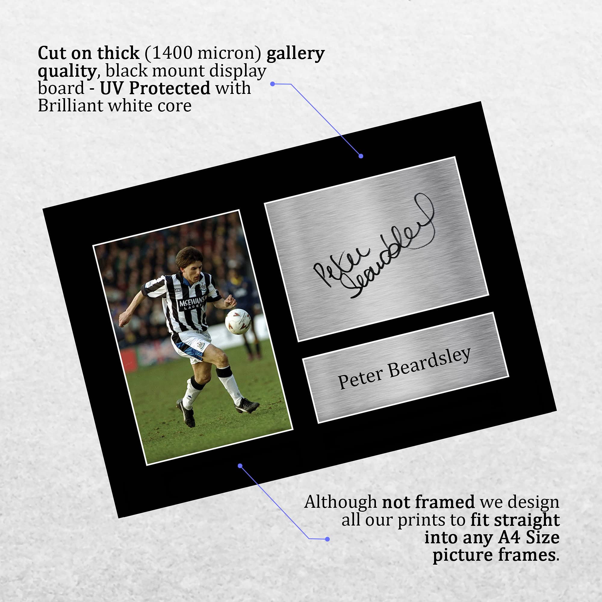 HWC Trading A4 Peter Beardsley Magpies Gifts Printed Signed Autograph Picture for Fans and Supporters - A4 - Image 3