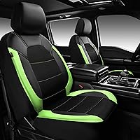 Vista 30 de CAR PASS Fundas de cuero para asientos delanteros solamente, con fundas de asiento delantero de malla de aire, transpirables, fundas de asiento