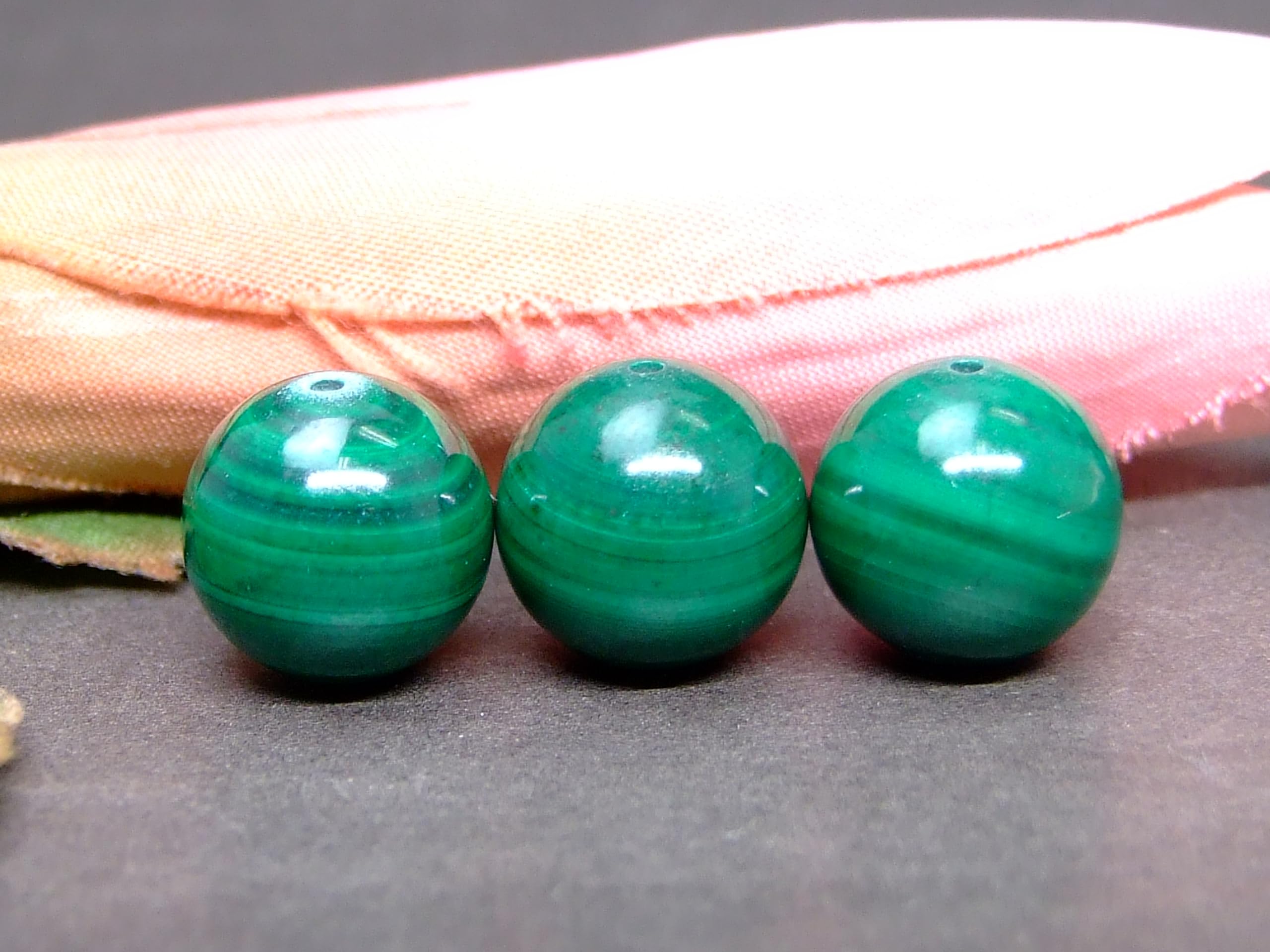 Amazon.co.jp: 【hinryo】 6mm～16mm 5A マラカイト 孔雀石 1粒売り  