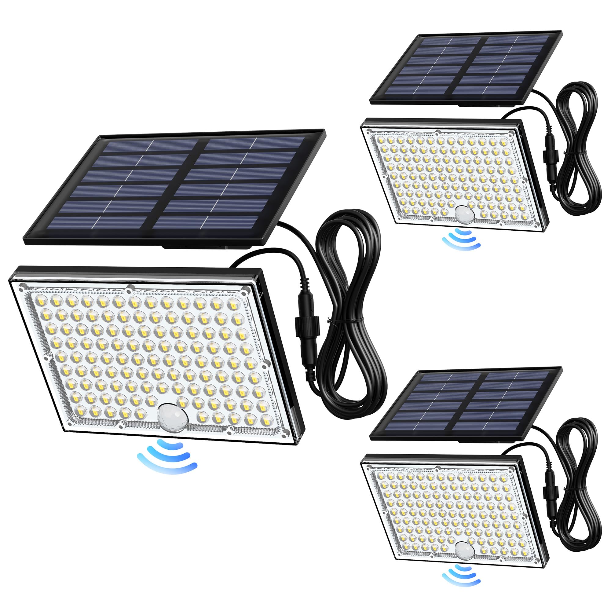 JACKYLED Solar Lights Outdoor Waterproof, Motion Sensor Flood