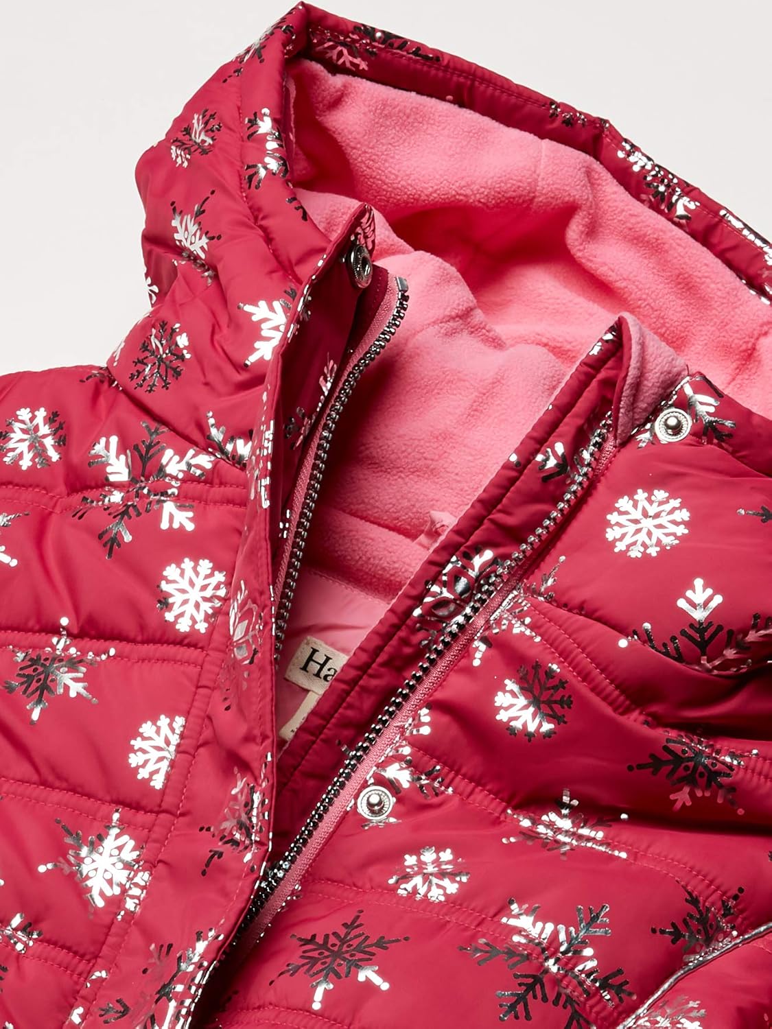 Hatley Girl's Puffer Alternative Coat 2 Years Metallic Snowflakes