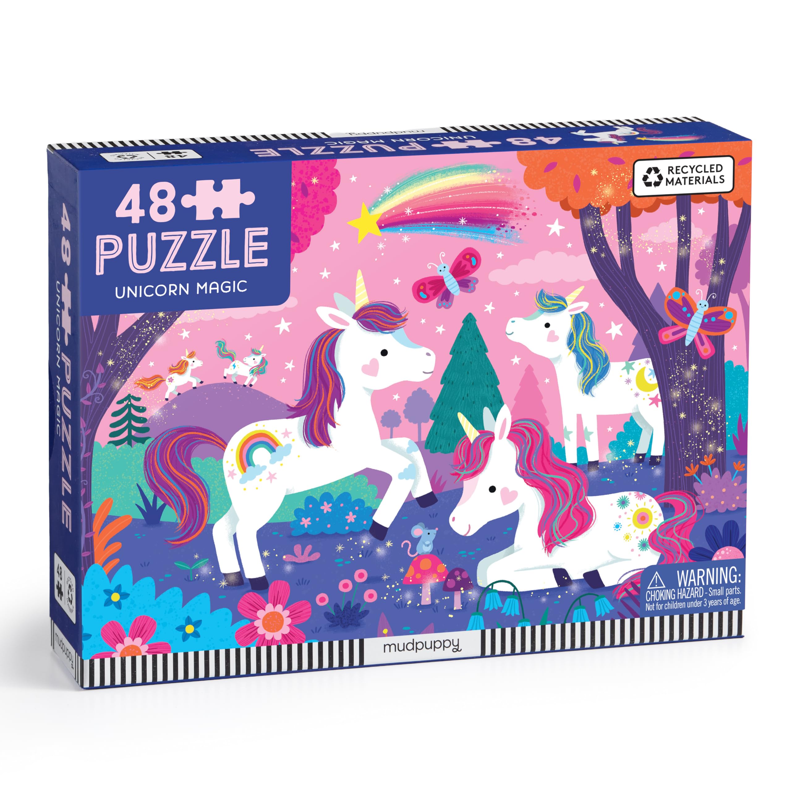 Mudpuppy Unicorn Magic – 48 Piece Puzzle with Colorful and Fun Illustrations of Unicorns for Children Ages 3 and Up