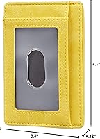 Vista 78 de Travelambo Billetera delgada con bolsillo delantero y clip para el dinero con bloqueo de identificación por radiofrecuencia, talla única