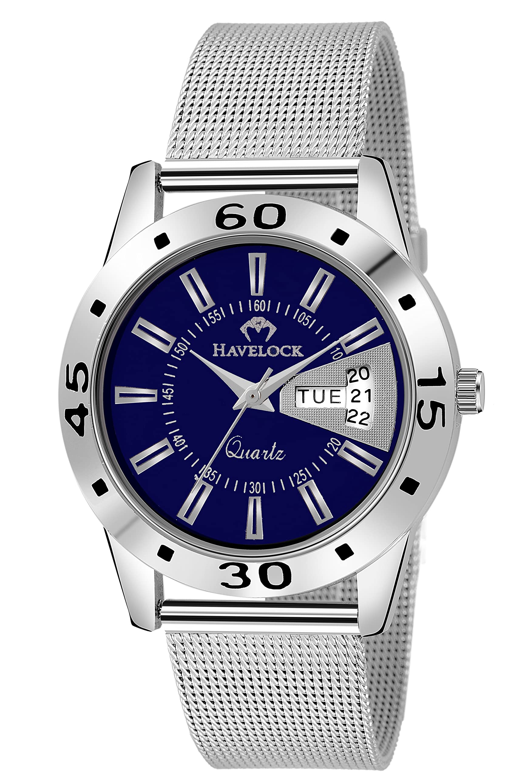 HAVELOCK Analog Blue Dial Womens & Girls Watch (Stainless Steel, Silver Color Strap) (B09LC2N3Q6) Amazon Price History, Amazon Price Tracker