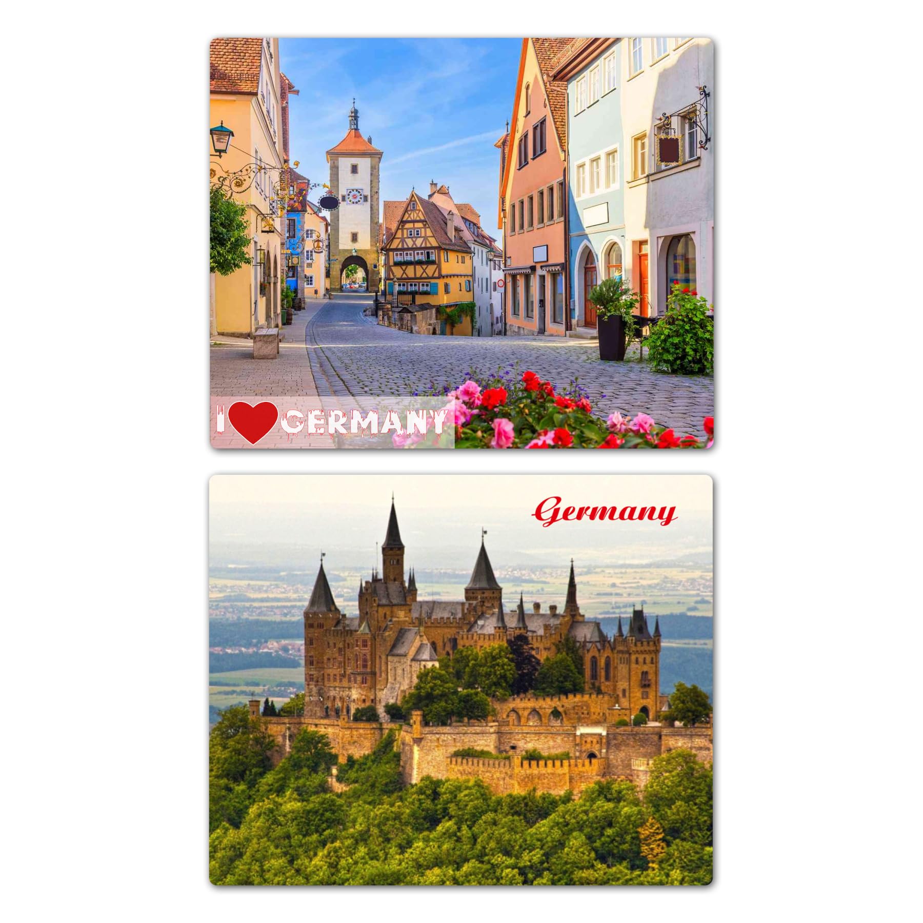 Kaseeda Gifts Wooden Germany Souvenir Fridge Magnet Set – Decorative Travel Collectibles for Refrigerator, Locker, Whiteboard
