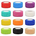 12pcs Self Adhesive Bandage Wraps, 1in 5 Yards, Multicolor