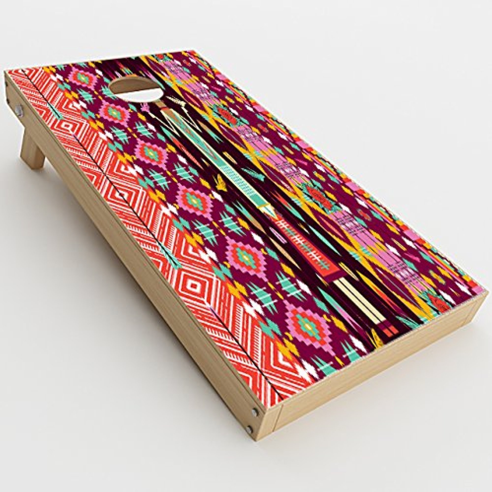 Skin Decal Vinyl Wrap for Cornhole Game Board Bag Toss/Tribal Aztec