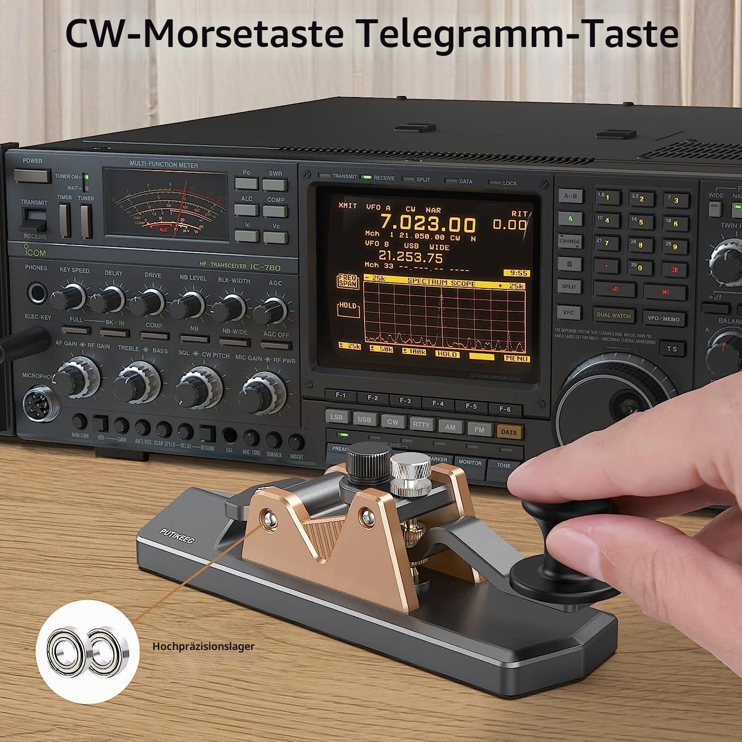 Putikeeg CW Morse Taste, Telegrafen Taste, Amateurfunk CW Taster, Morsecode Maschine, Telegramm Tastatur, Morsecode Sender, CW Tasten gerader Morse Code Schlüssel