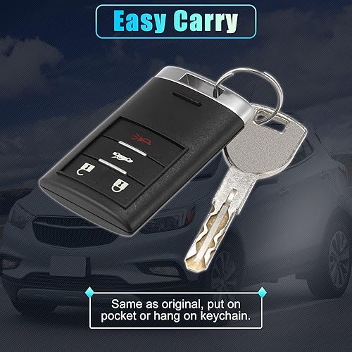 Miniatura 7 de X AUTOHAUX 2 unids 315MHz M3N5WY7777A reemplazo de entrada sin llave remoto llavero coche para Chevrolet Corvette 2008-2013 4 botones