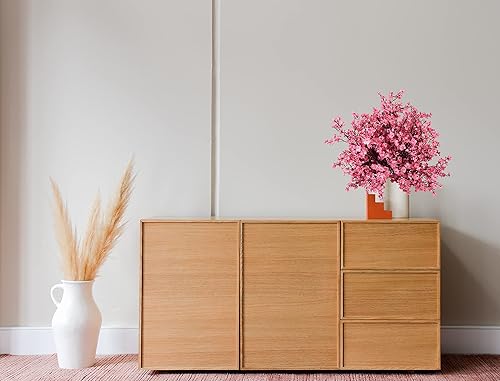 Miniatura 72 de 15 piezas de flores artificiales de seda artificial de tacto real, ramos florales de bricolaje, decoración de bodas, fiestas, arreglos de blanco