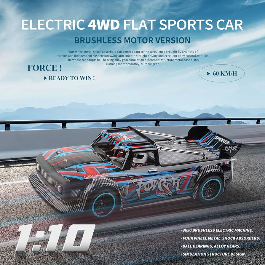 Amazon.com: GoolRC WLtoys 104072 Brushless RC Drift Car, 1:10