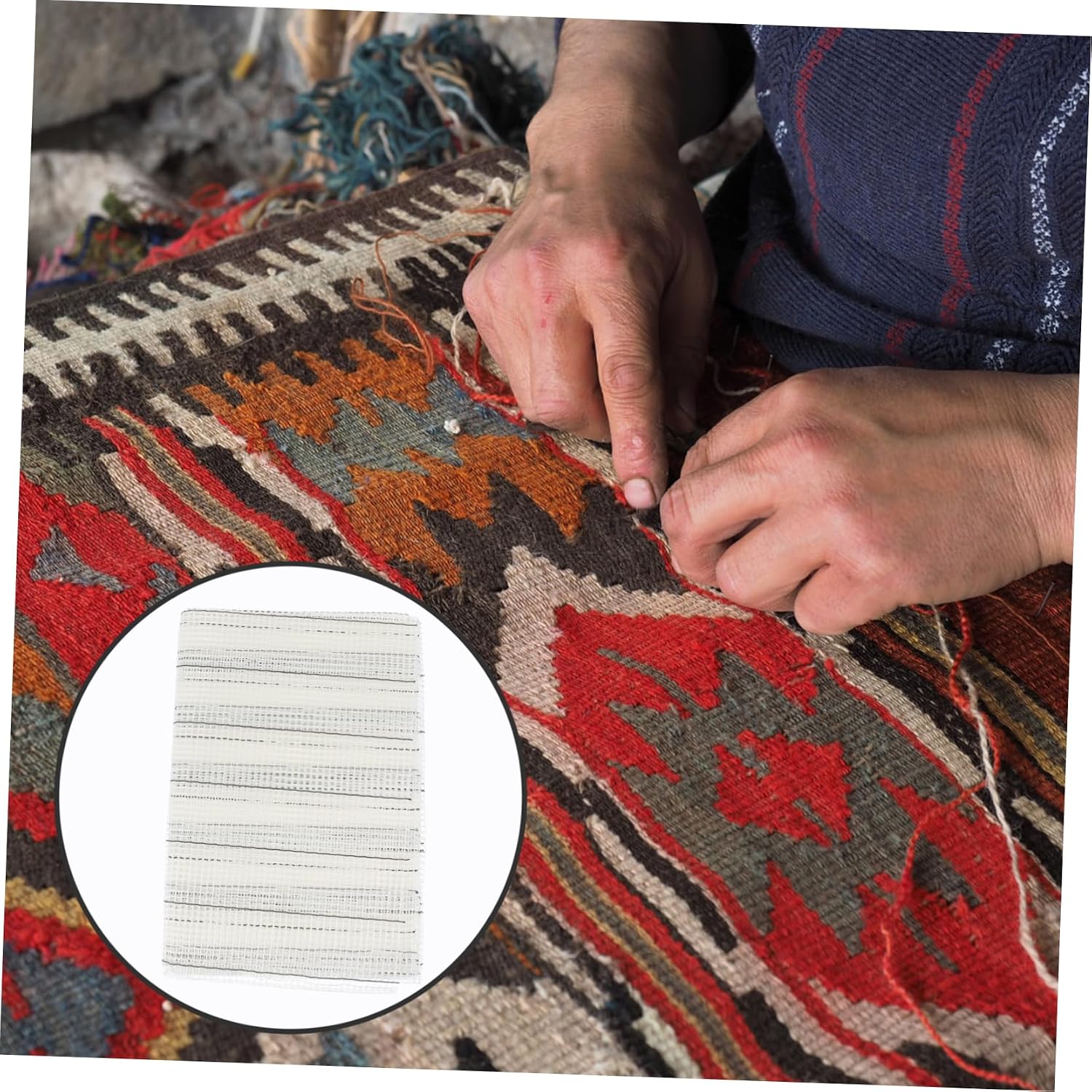 1pc Blank Mesh Carpet Crochet Material for Latch Hook Rug Making Lightweight for Custom Floor Mats Easy to Use Crafting Material for Boys and Girls and Adults