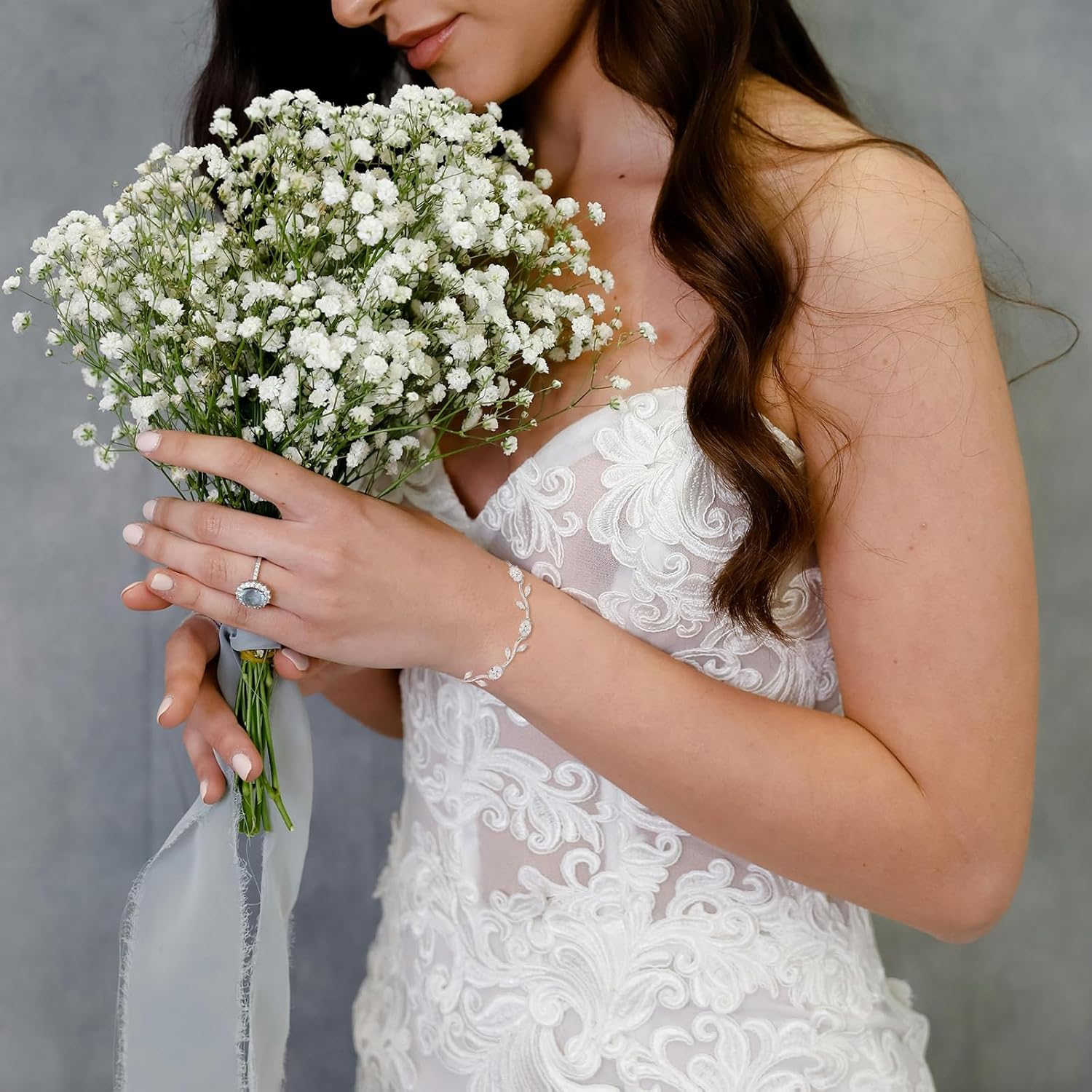 Gold/White Gold/Rose Gold Plated Cubic Zirconia Tennis Bracelets for Women Adjustable Dainty Rose Flower Wedding Brides Bracelets For Party Prom - Image 3