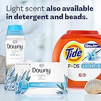 Vista 8 de Downy Hojas para secadora ligeras Mega, suavizante de ropa, Bruma del Océano, 130