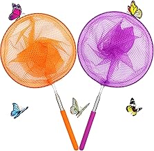 Insect Trap Net, 2 Colors, 2 Pieces, Light Weight, Adjustable, 5 Tiers Extendable, Insect Collecting, Amphibious Net, Insect Trap for Children, Outdoor Tool, Suitable for Trapping Dragonflies,