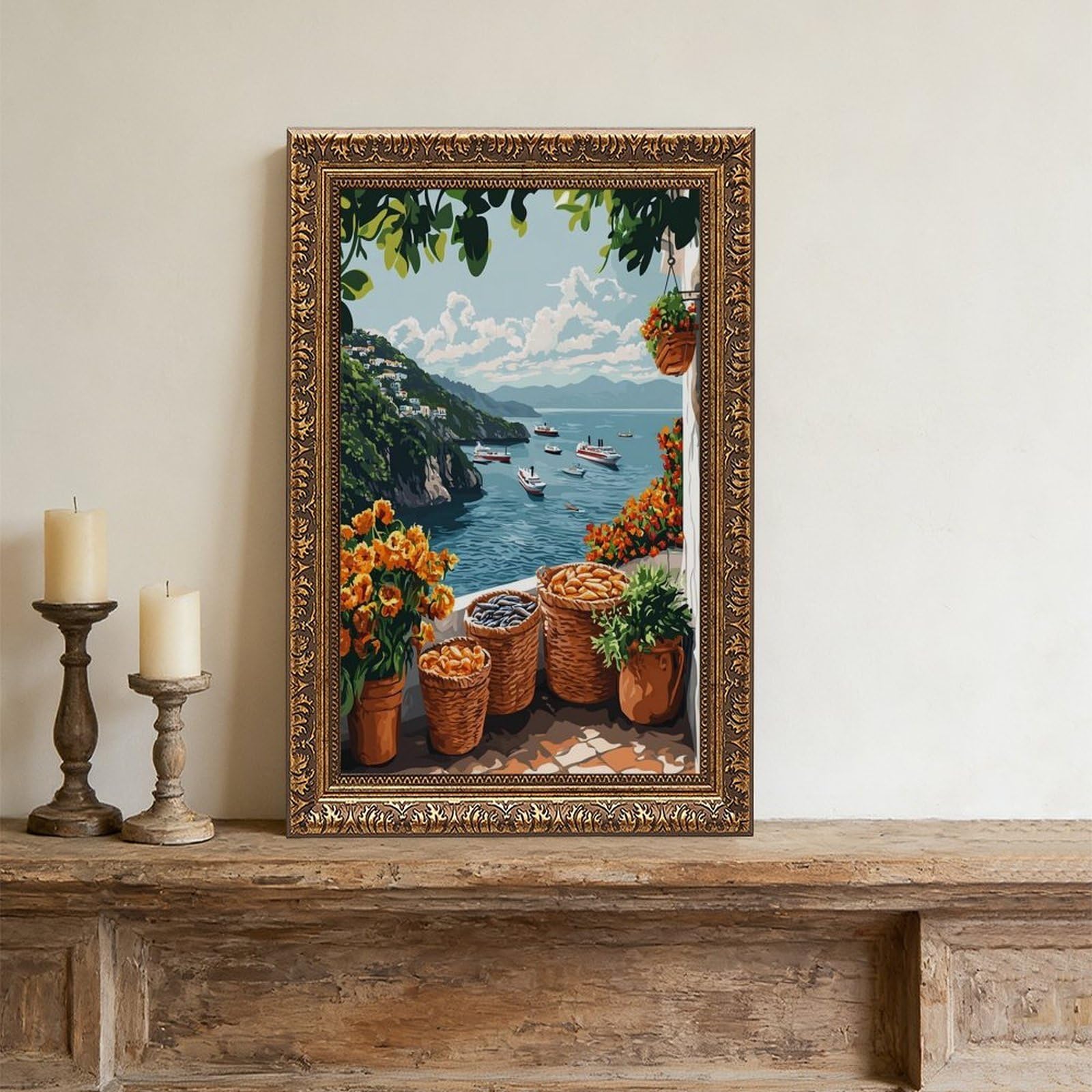 Batam Balkonkorb, Sardellen-Bananenchip-Poster, Leinwand-Poster, Schlafzimmer, Dekoration, Landschaft, Büro, Raumdekoration, Geschenk, 50,8 cm L x 76,2 cm B