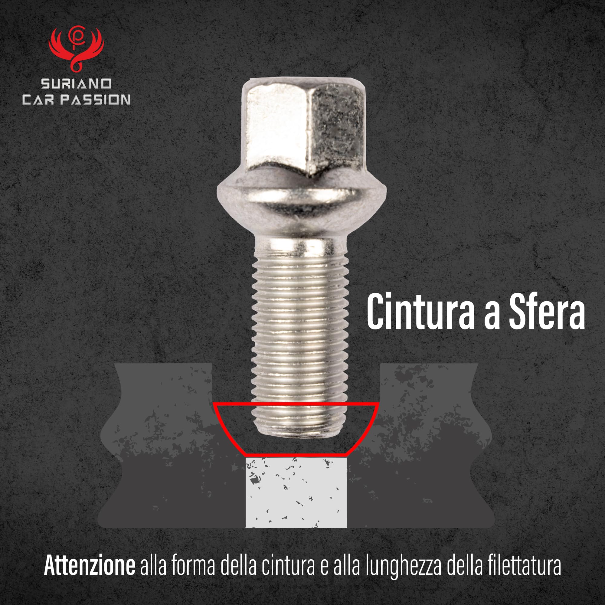 Kit 20 Bulloni Ruota Compatibili Con MERCEDES CLASSE A B C V CLA SLK CLC VITO Fissaggio Ruote Gomme Cerchi In Acciaio e In Lega in Ferro Farad MADE IN ITALY
