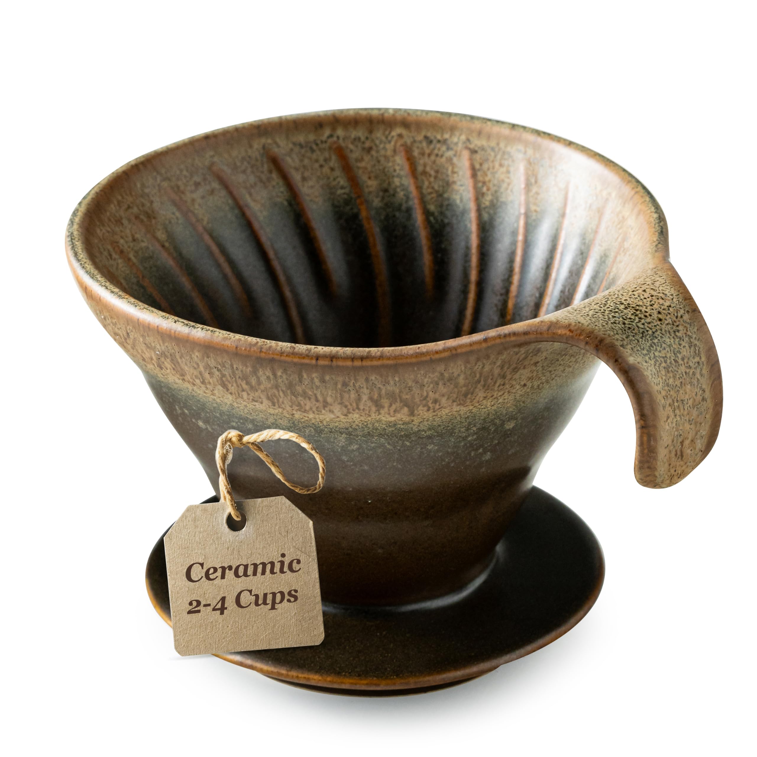 Gomakren Pour Over Coffee Maker Single-Hole Cone, Ceramic Coffee Dripper | Easy to Clean,…