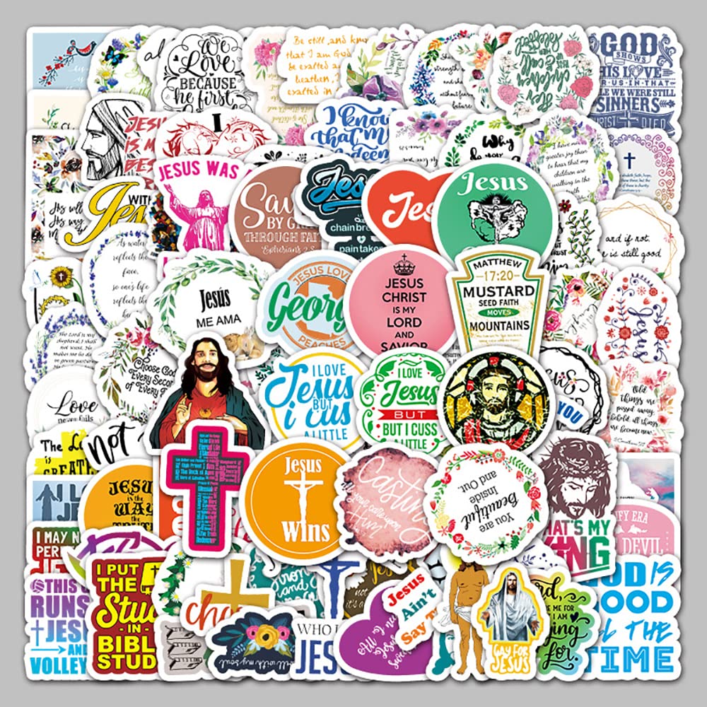 Amazon.co.jp: ジーザス ステッカー 100枚セット PVC 防水 シール