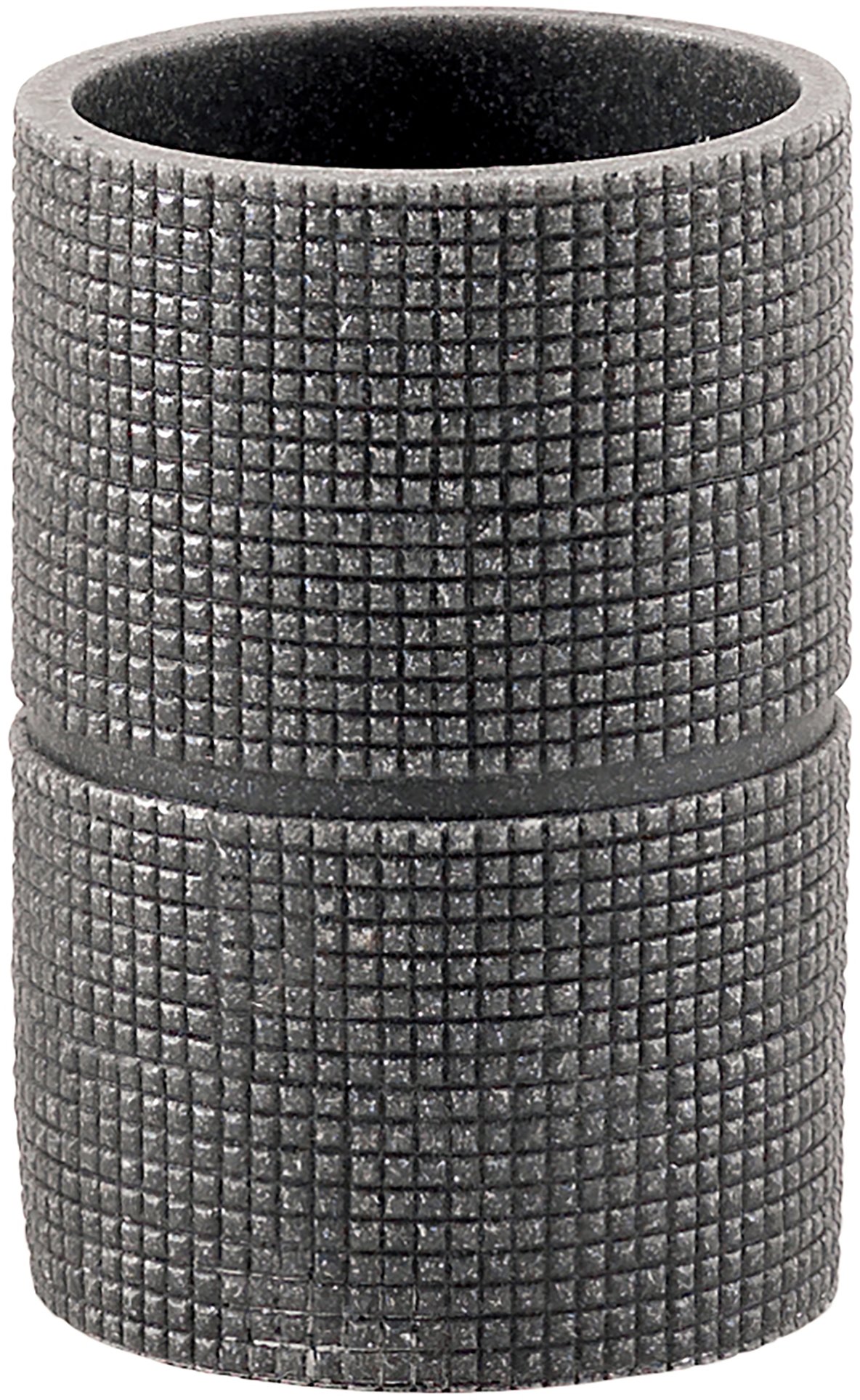 Gedy Petra portacepillos, Resin, Grey, 7.5 x 7.5 x 11