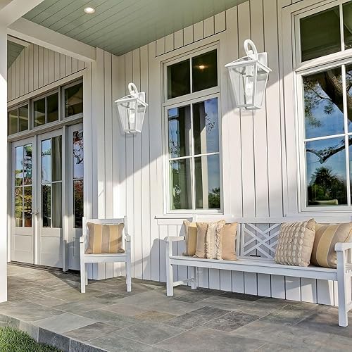 Miniatura 70 de Lámparas de pared para exteriores, faroles de pared exterior impermeables con vidrio, apliques de pared exterior, luces de porche delantero