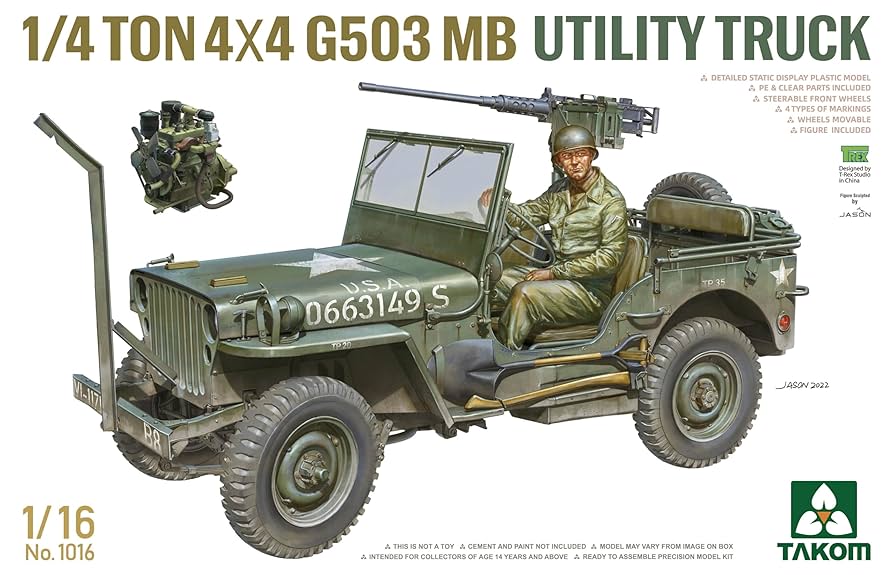 アメリカ陸軍1/4トン4x4小型軍用車（ウィリスMBタイプ）G.Iジョー1体