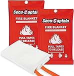 SecuCaptain Emergency Fire Blanket for Home and Kitchen - 2 Pack 40