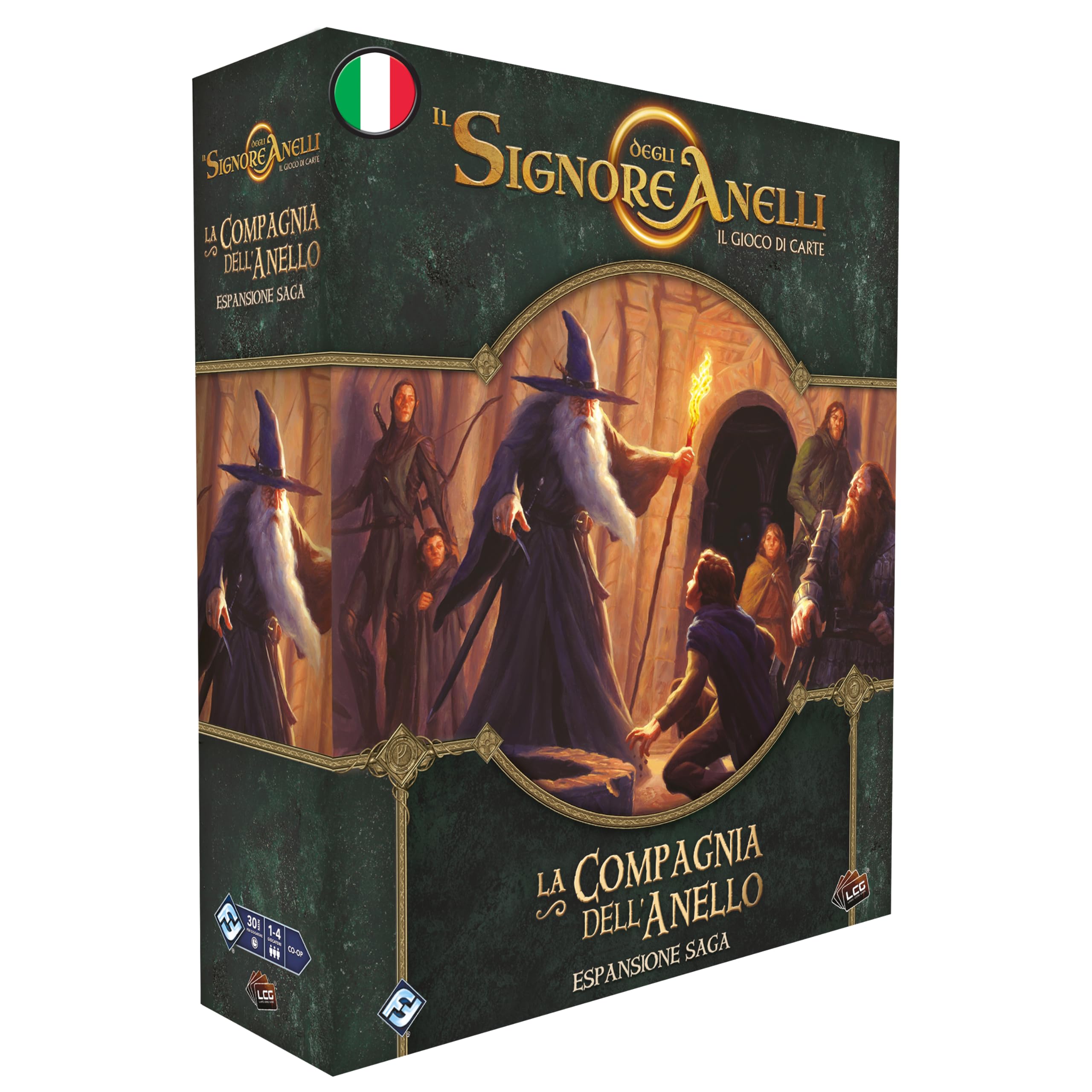 Asmodee - El Señor de los Anillos, El Juego de Cartas: La Compañía del Anillo - Expansión Saga, 1-4 Jugadores, 14+ Años, Edición en Italiano