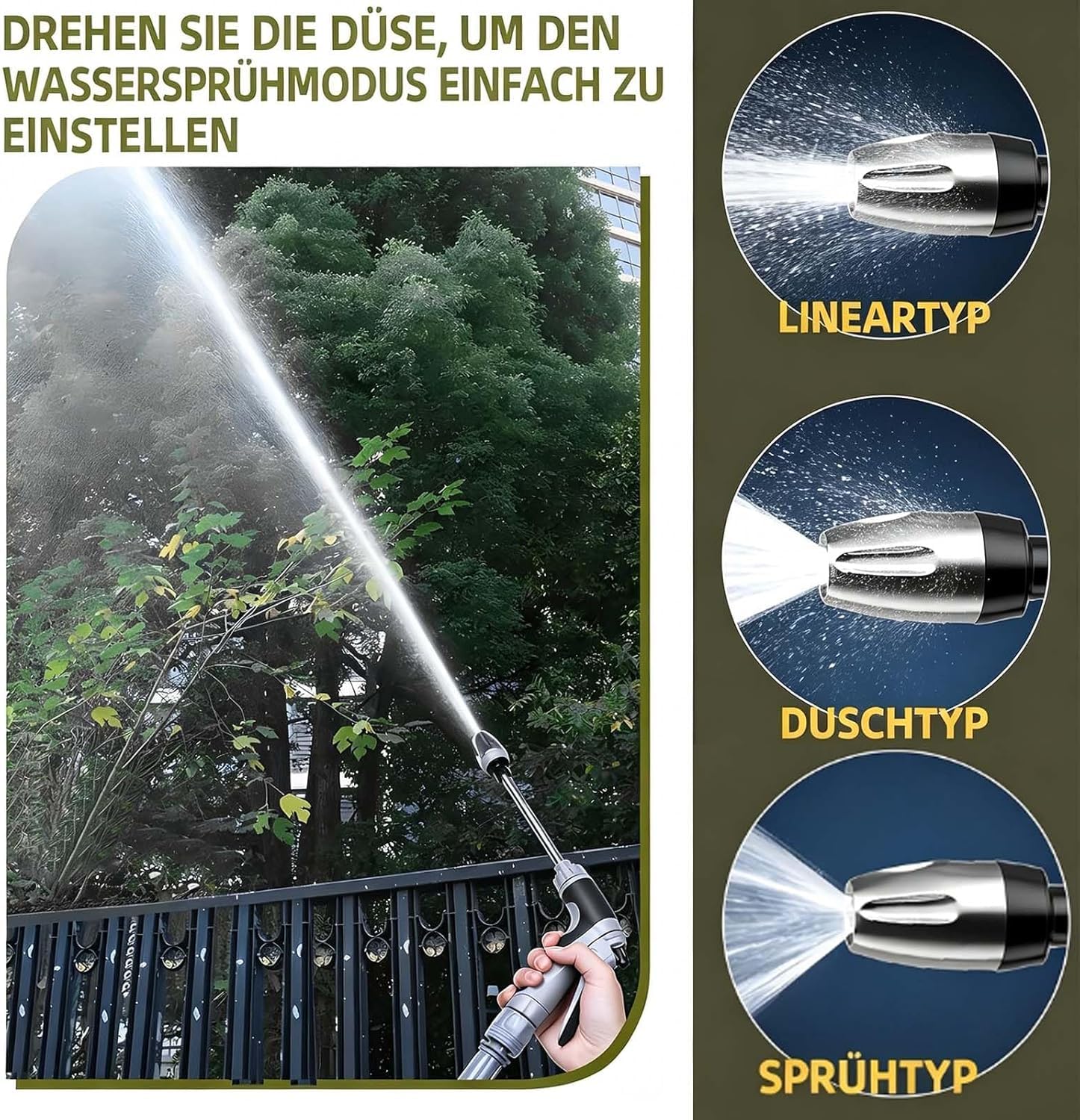 Jetterix Druckdüse, 2026 Jetterix Hochdruckdüse, Jetterix Sprühdüse Verwandeln Sie jeden Gartenschlauch in einen Hochdruckwasserstrahl (1 Stk)